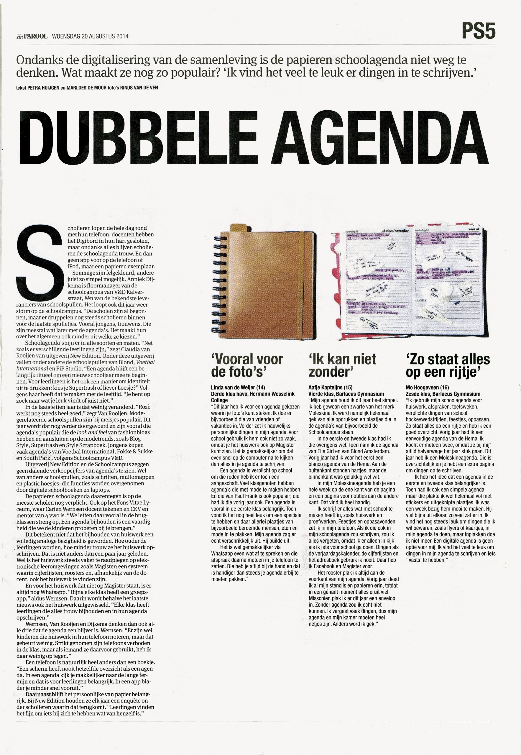 papieren schoolagenda's zijn HOT